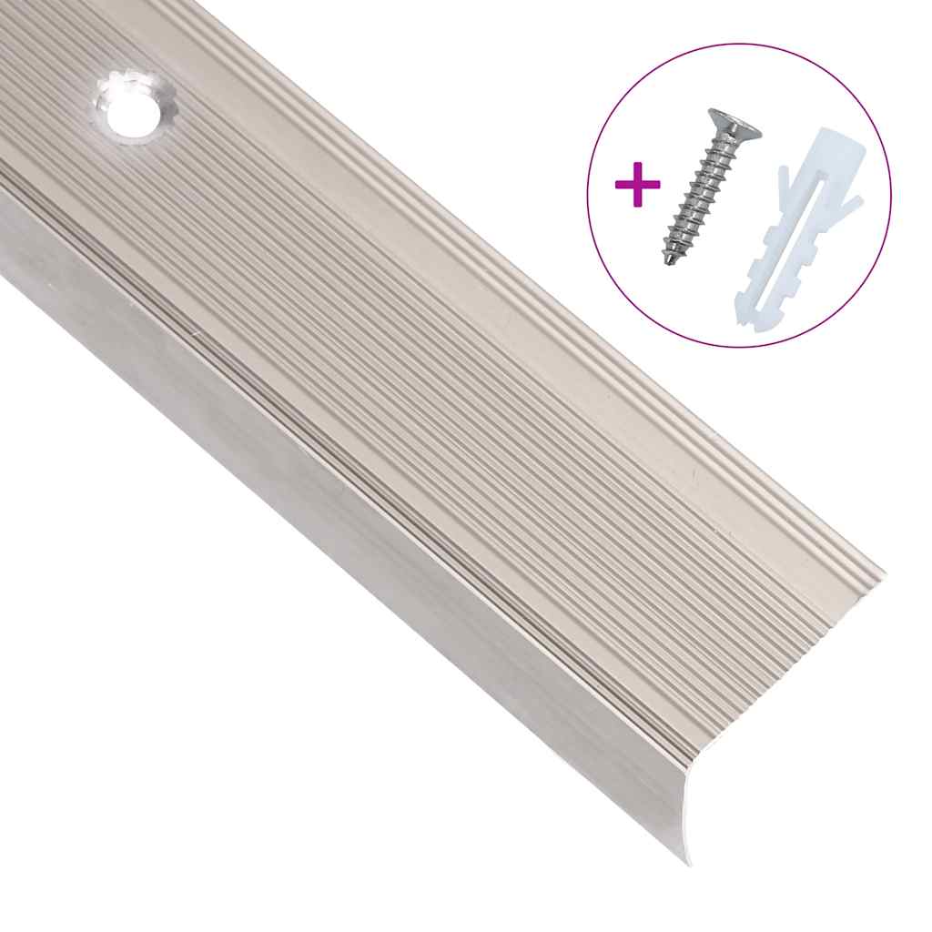 VidaXL Paragradini per scale a L 15 pz 100 cm in alluminio color champagne