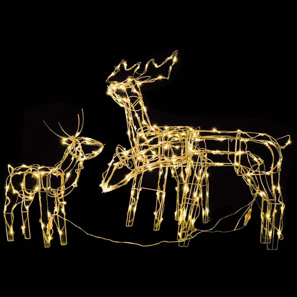 Vidaxl 3 partes de iluminación navideña Rendieren 229 LED