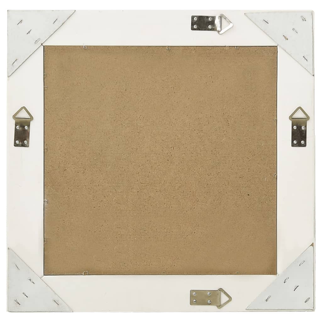 Vidaxl Wall Mirror Barroque Style 50x50 cm White