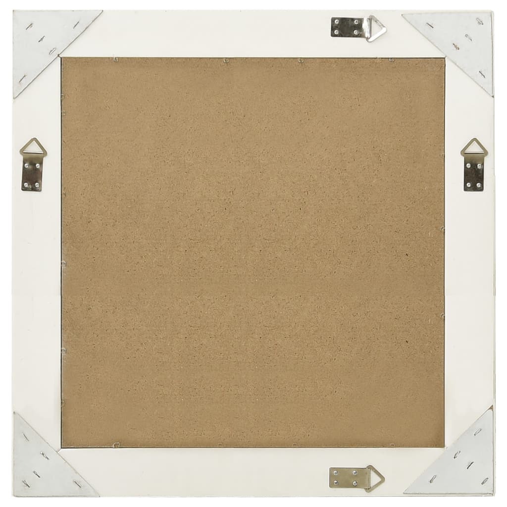 Vidaxl Wall Mirror Barroque Style 60x60 cm White