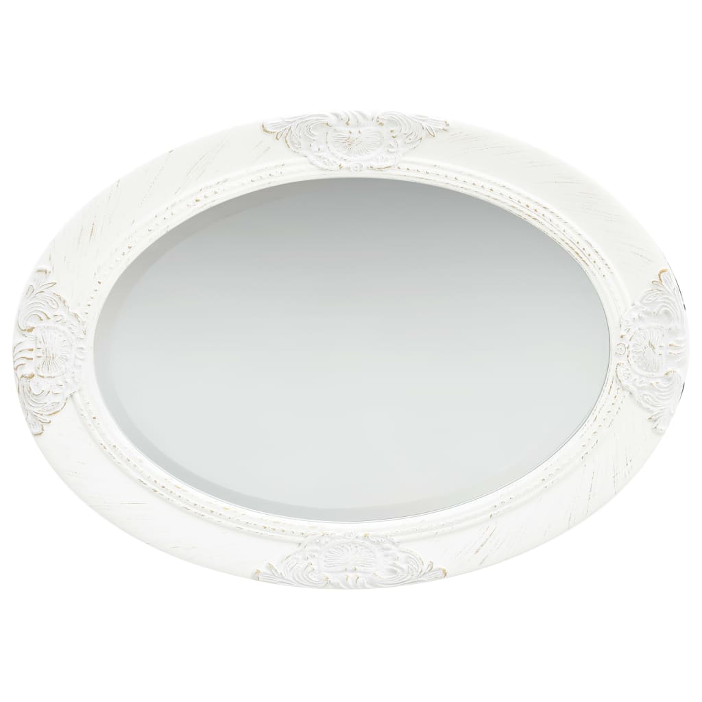 Vidaxl Wall Mirror Barroque Style 50x70 cm White