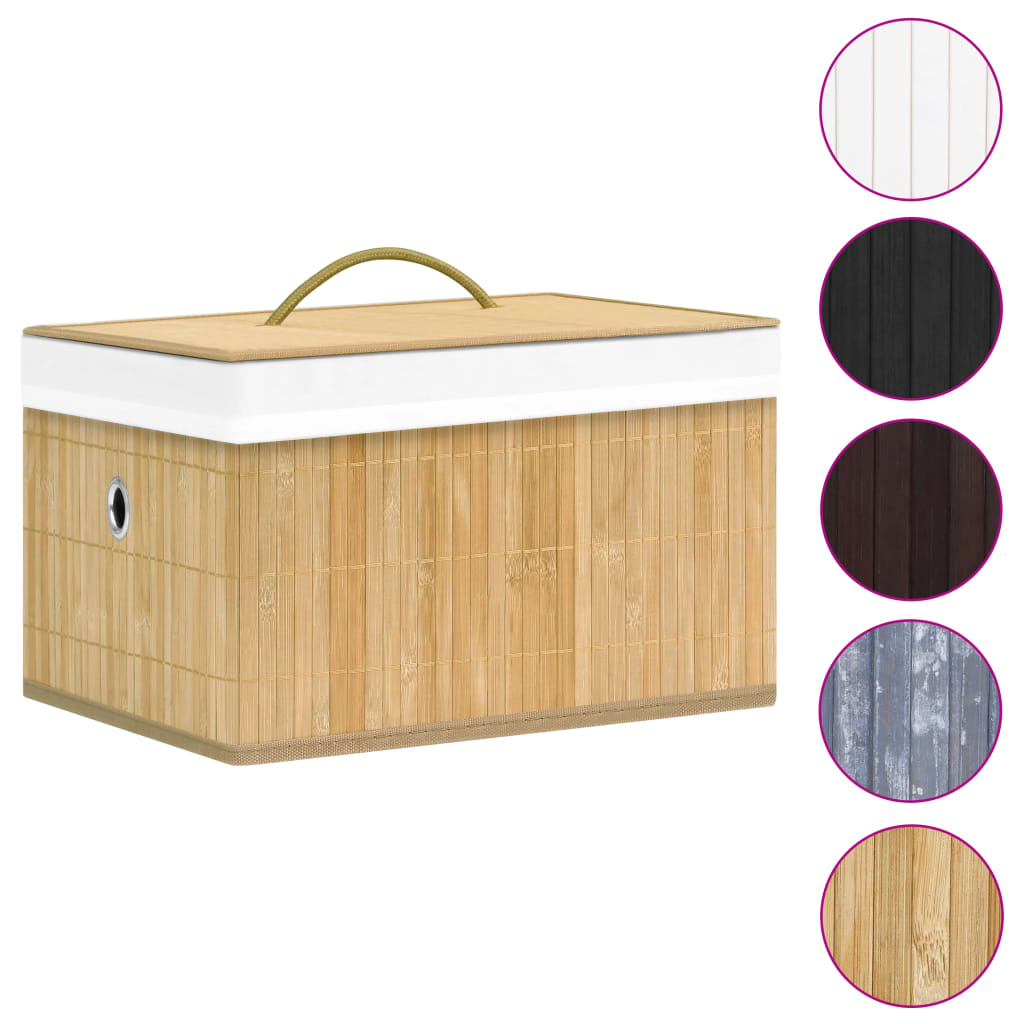 Scatole di archiviazione Vidaxl 4 St Bamboo