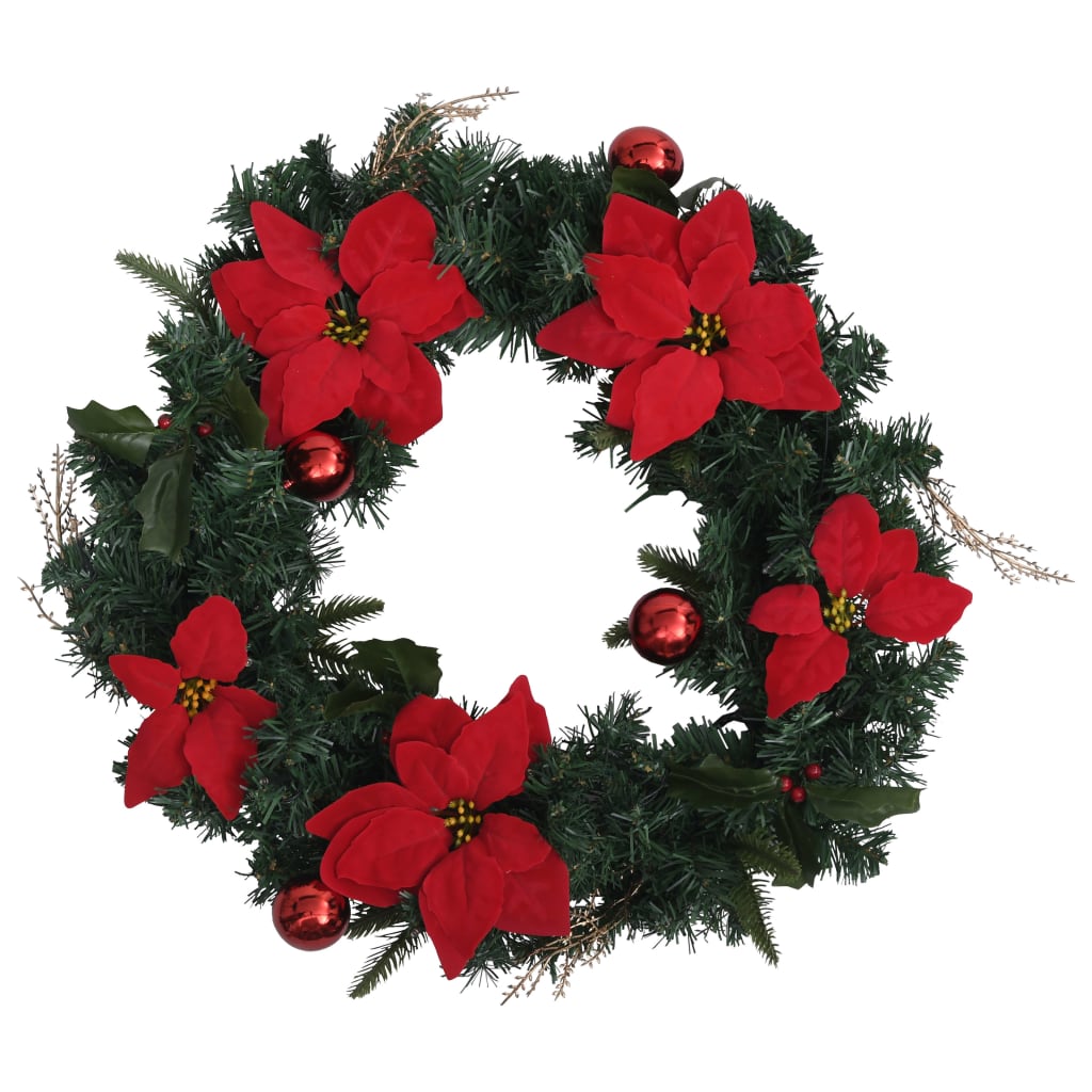 Vidaxl Christmas Greath con luci a LED 60 cm PVC Verde