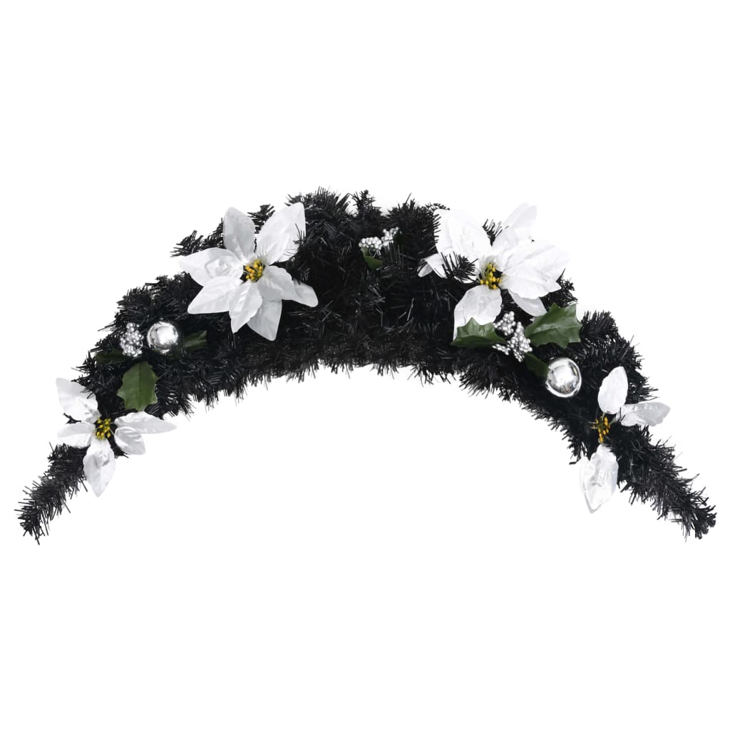 Arco de Navidad Vidaxl con luces LED 90 cm PVC Negro