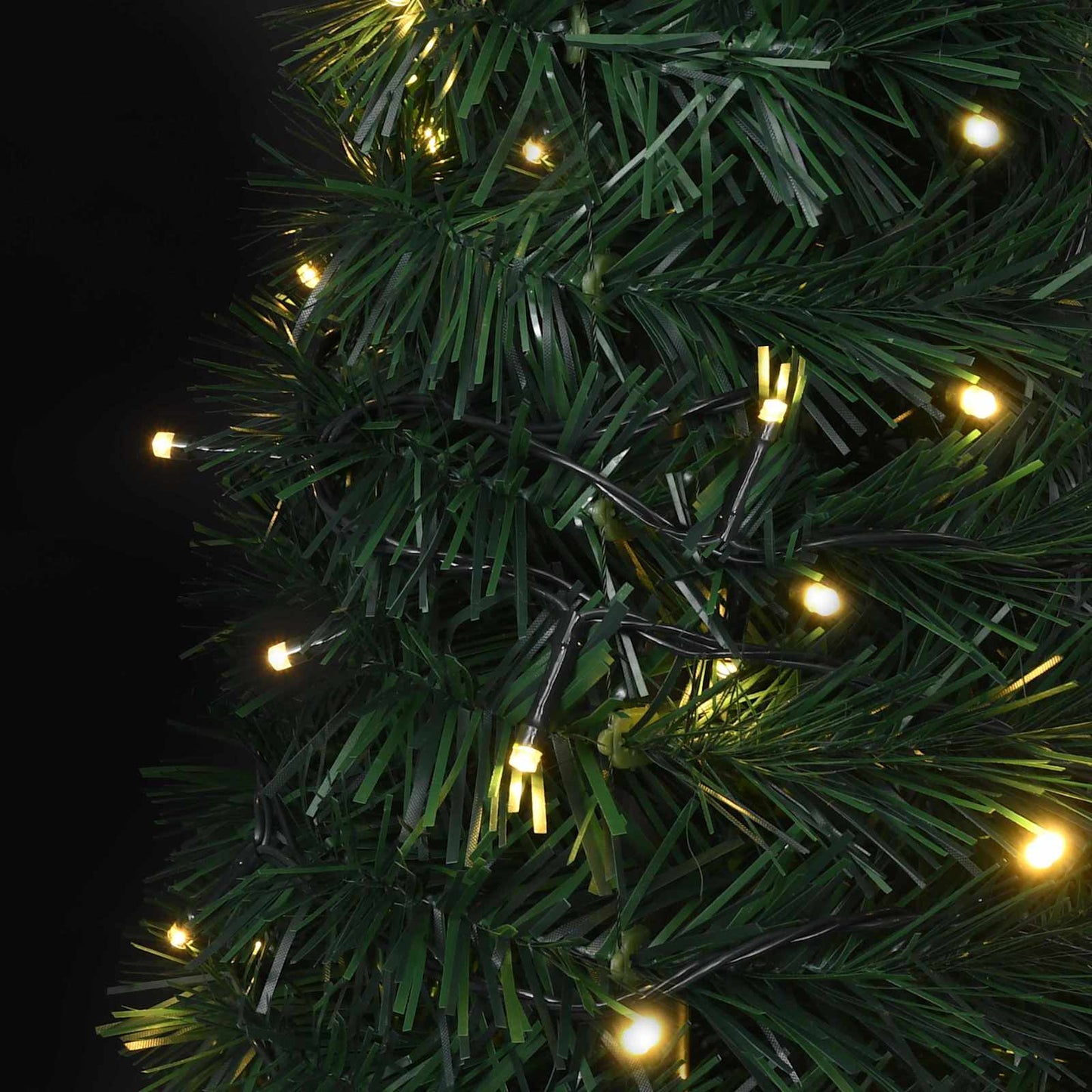 VidaXL Árbol de Navidad con cadena de luces LED verde 150 x 150 cm PVC