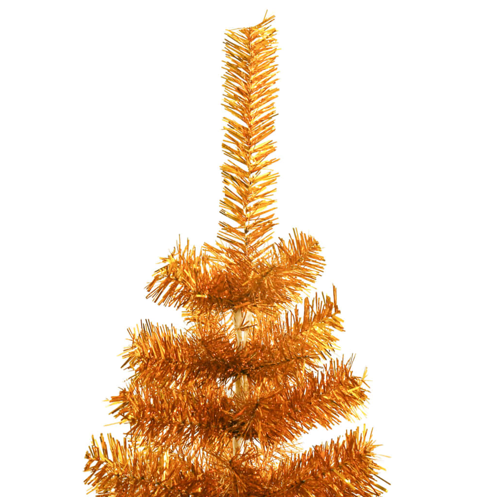 VidaXL Kunstkerstboom met standaard 150 cm PET goudkleurig