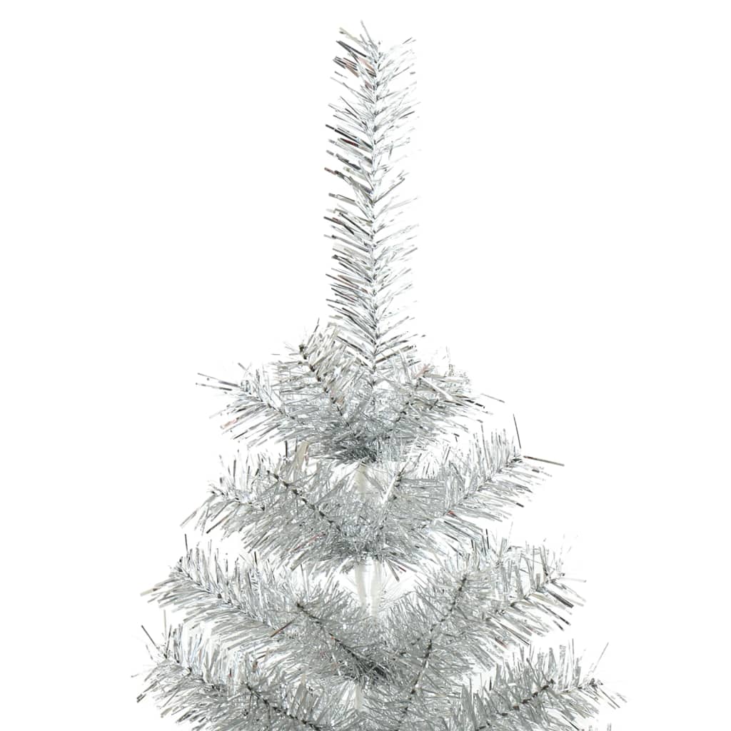 Vidaxl Kunstkerstboom con tappo da 150 cm standard colorato in argento