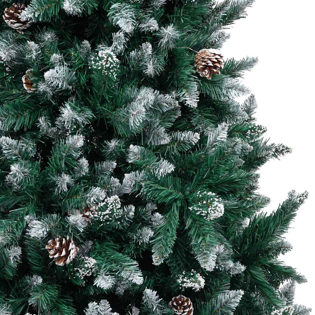 Vidaxl Kunstkerstboom con coni di pino e neve bianca 210 cm