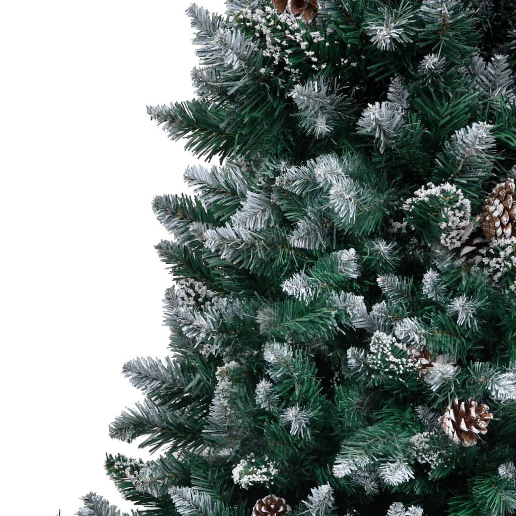 Vidaxx albero di Natale artificiale con pigne e neve bianca 240 cm