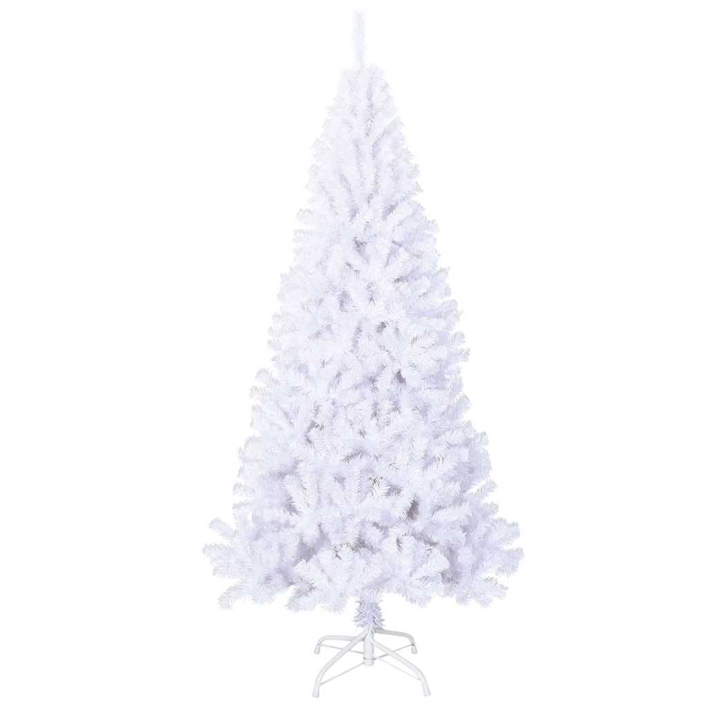 Vidaxl Kunstkerstboom con rami spessi 210 cm PVC bianco