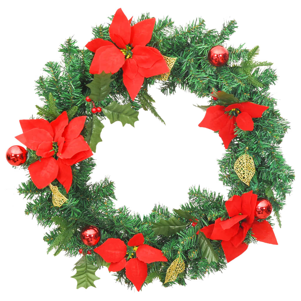Vidaxl Christmas Greath con luci a LED 60 cm PVC Verde