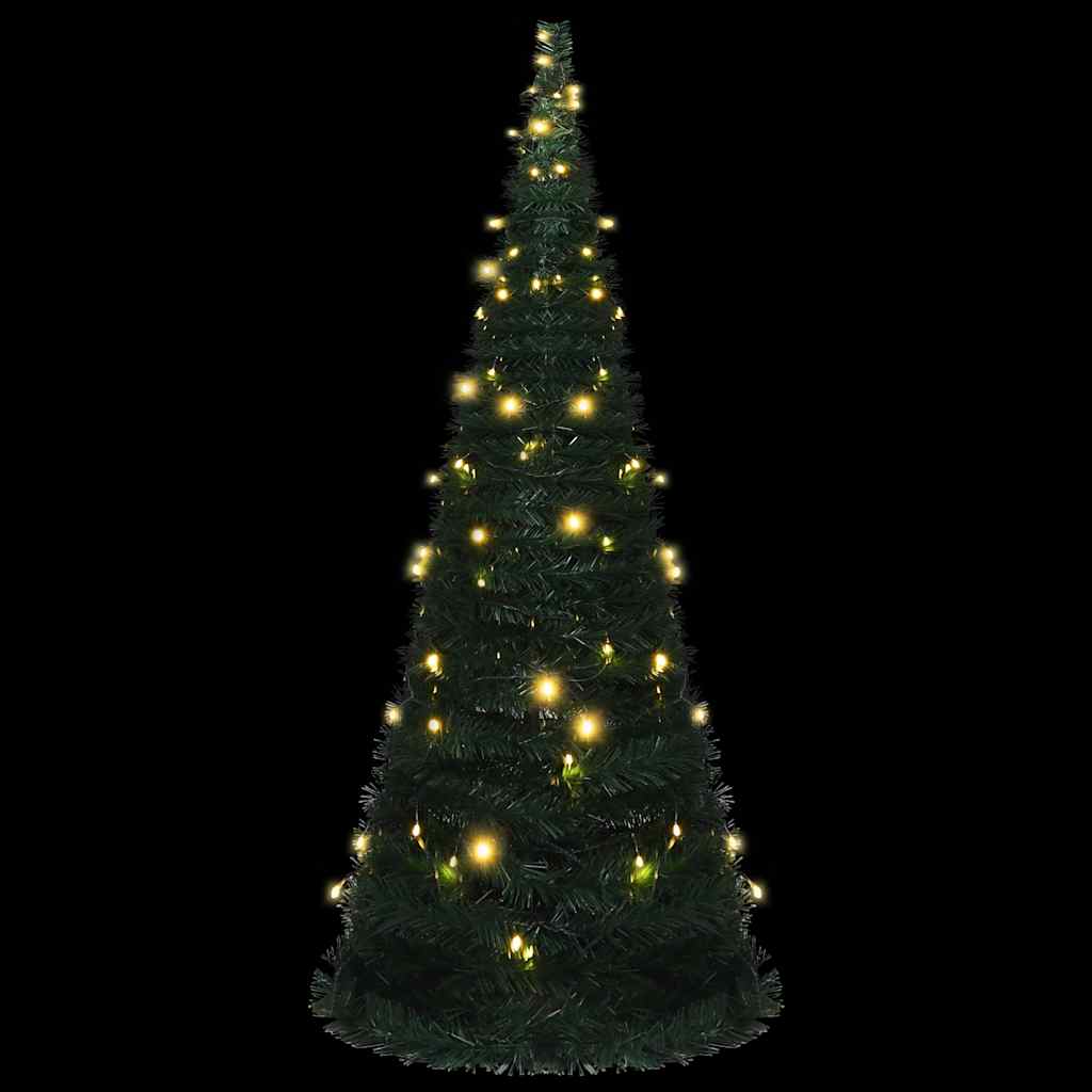 Vidaxl Kunstkerstboom con illuminazione pop-up 210 cm verde