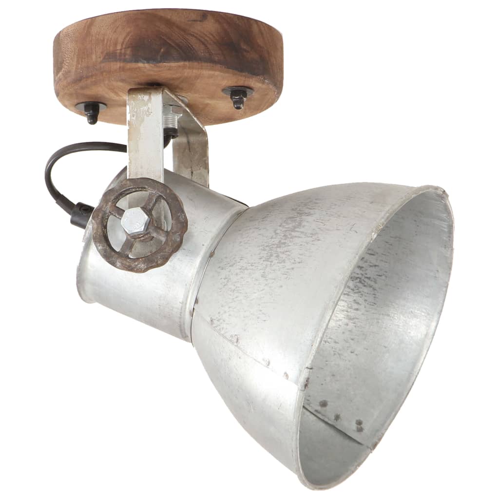 Lampade a soffitto a parete Vidaxl Industrial 2 St E27 20x25 cm di colore argento
