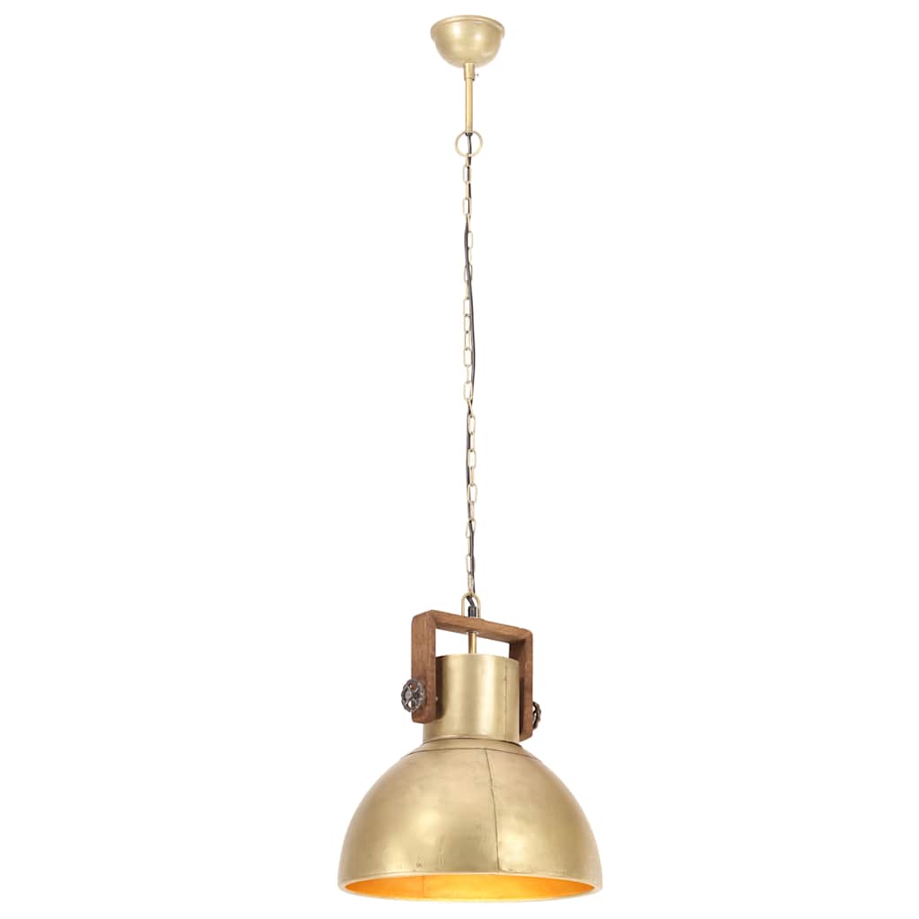Vidaxl hanglamp industrieel rond 25 w e27 40 cm messingkleurig