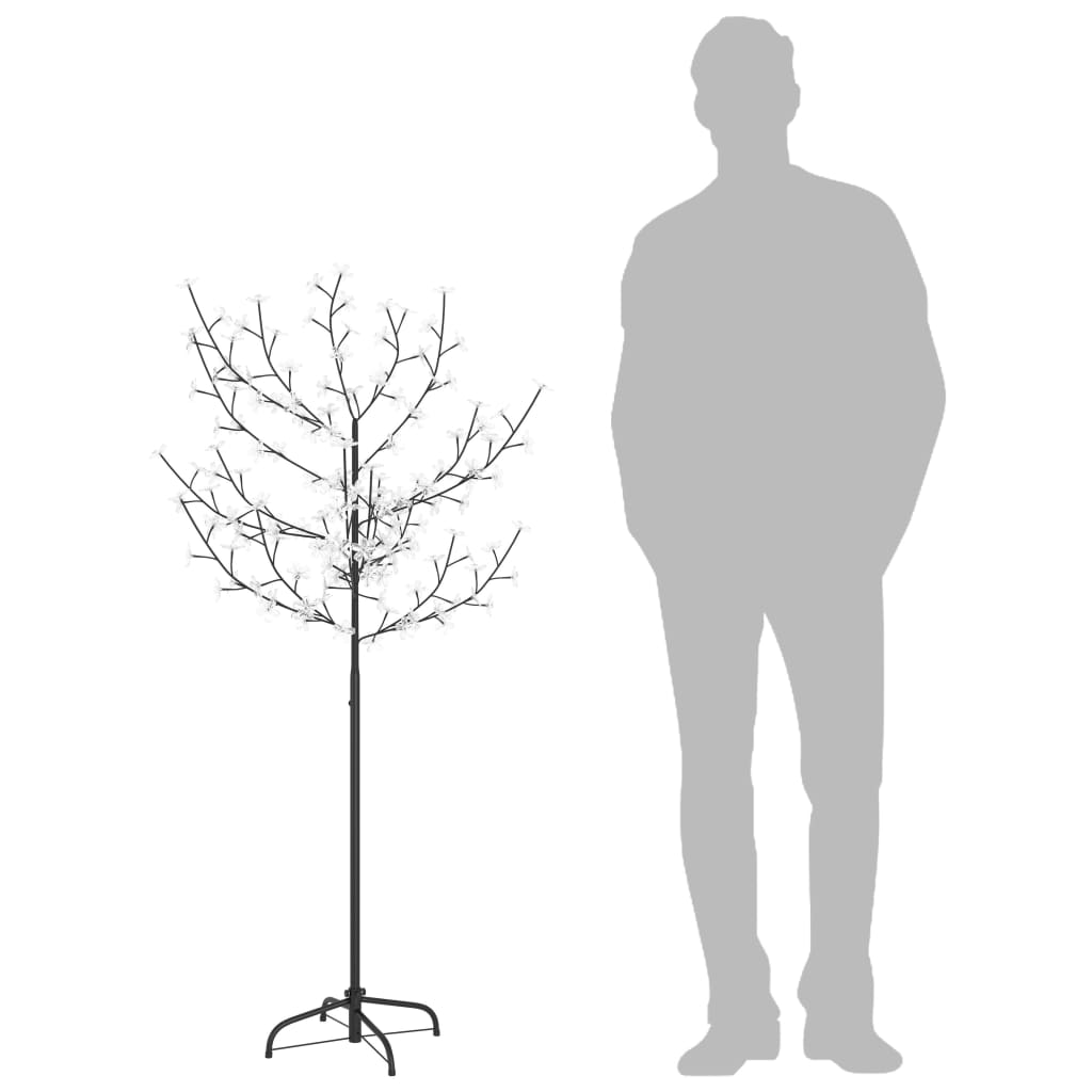 VIDAXL Tree di Natale 120 LED BLUS BLUS CHECHRY BLOSSOM 150 cm