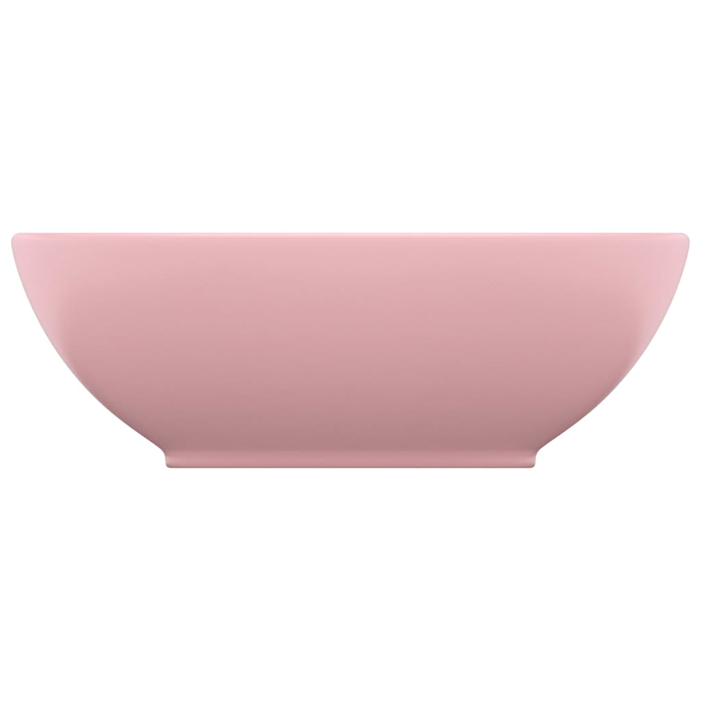 Vidaxl Washbasin Oval 40x33 CM Ceramic Sole Rosa