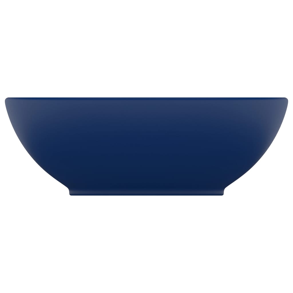 Vidaxl Washbasin Oval 40x33 cm Cerámico Matt Blue oscuro