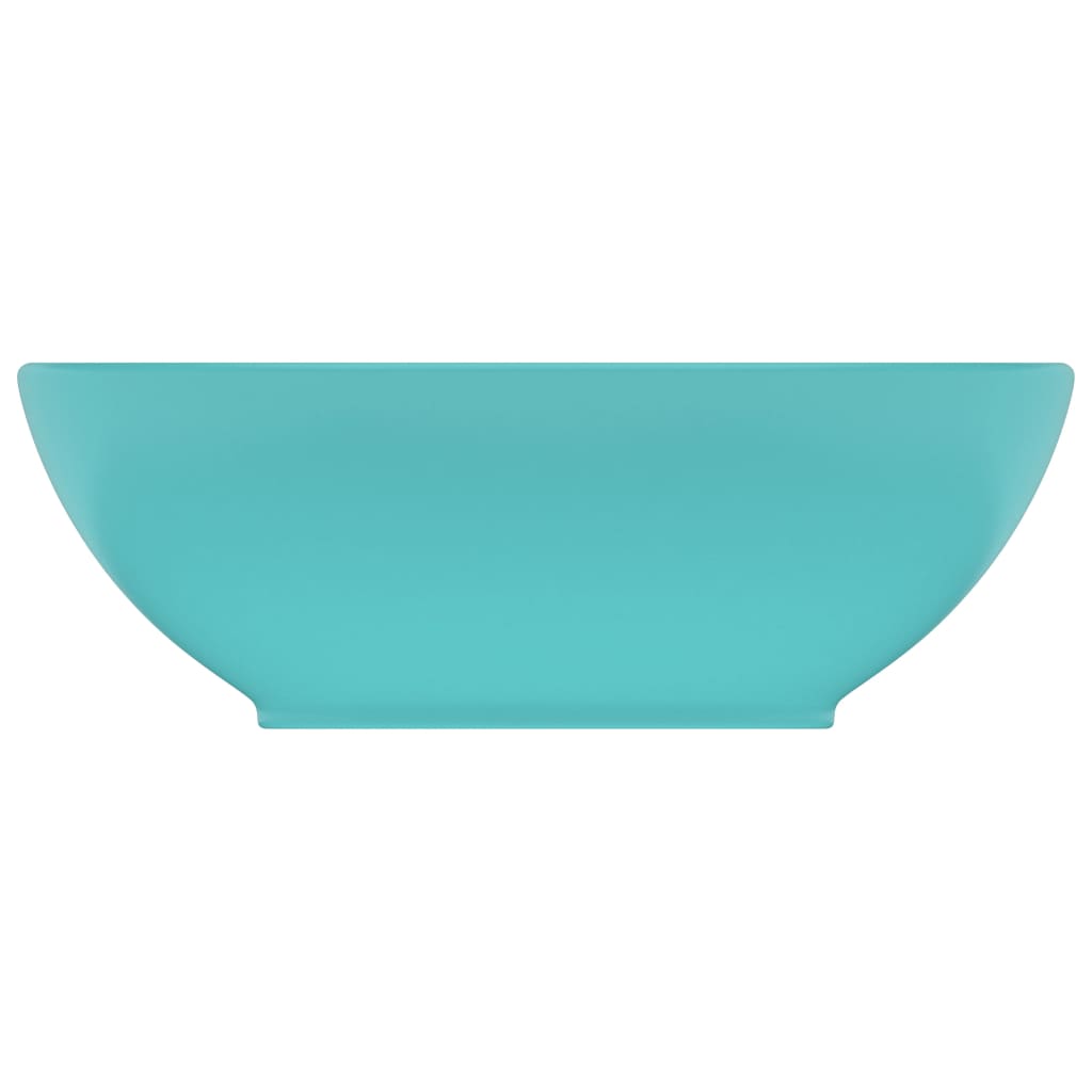 Vidaxl Washbasin Oval 40x33 cm Cerámico Matt claro verde