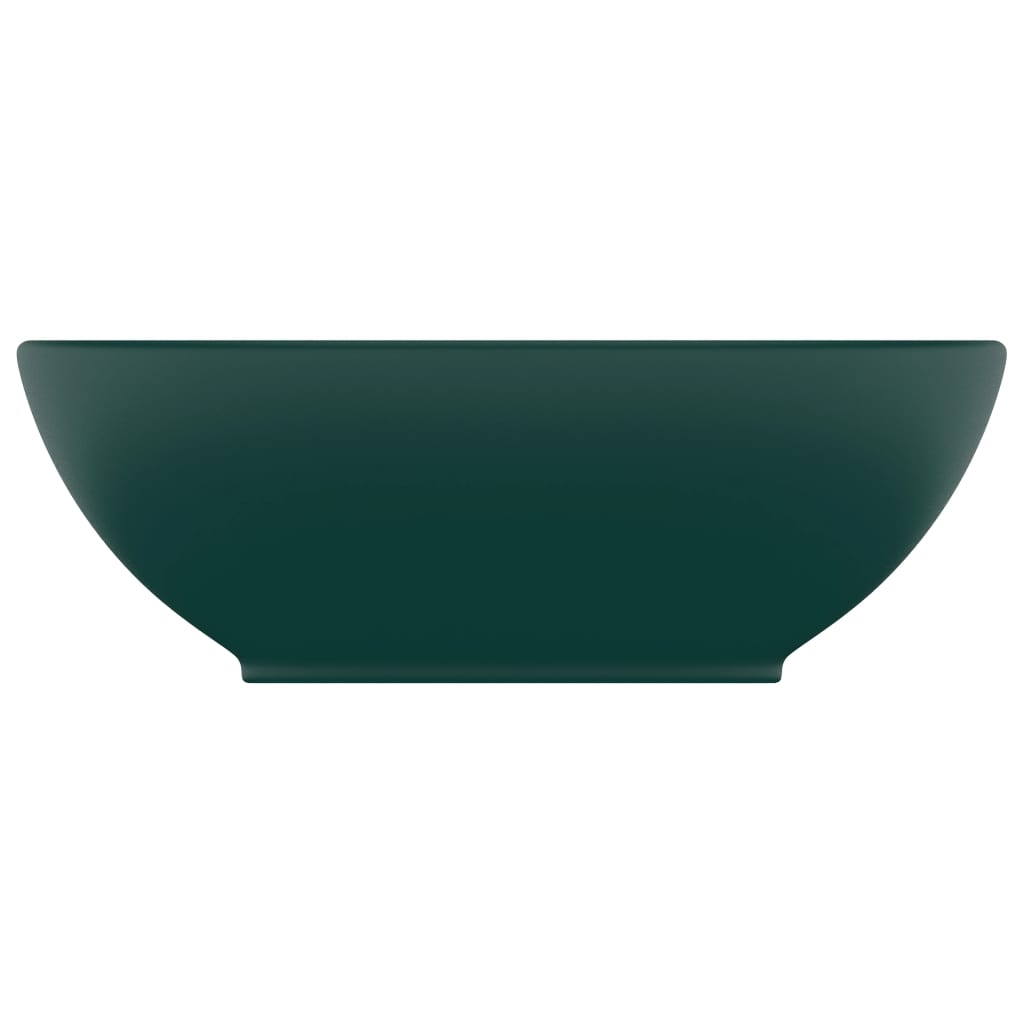 Vidaxl Washbasin Oval 40x33 cm Ceramico Matt Green