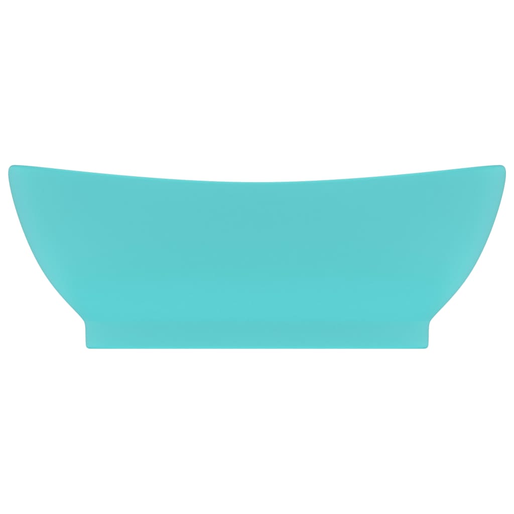 Vidaxl Washbasin con atterraggio ovale 58.5x39 cm Ceramico Matt Light Green