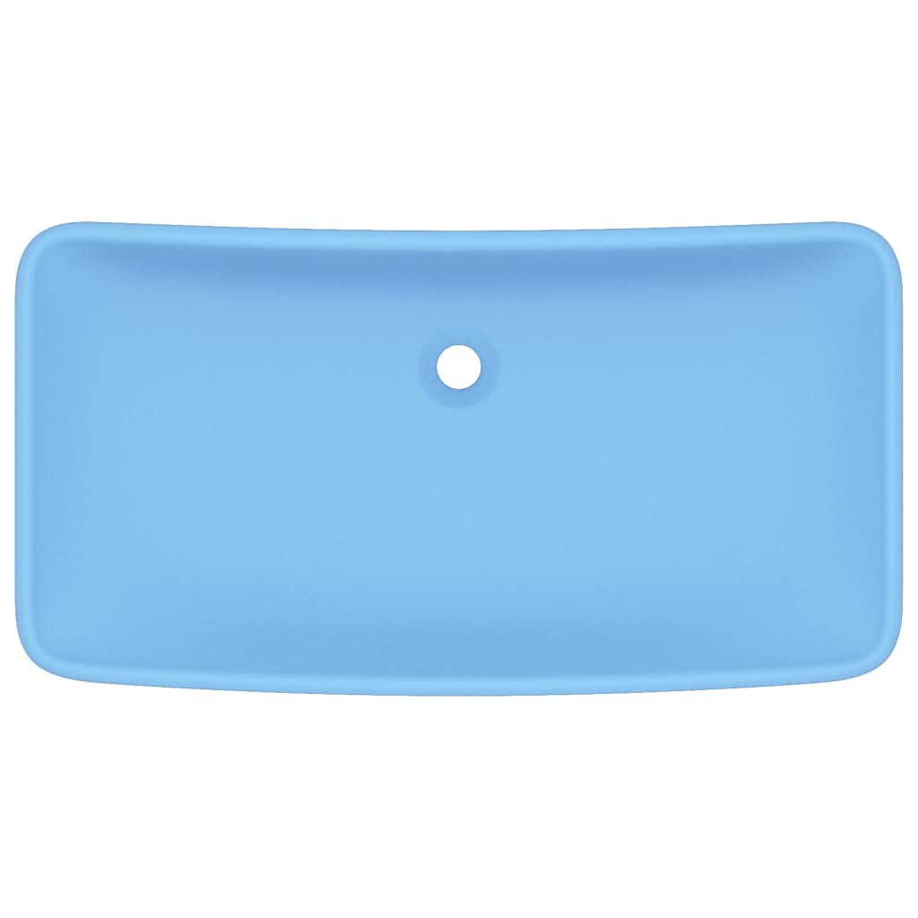Vidaxl Washbasin rectangular 71x38 cm cerámica mate azul claro