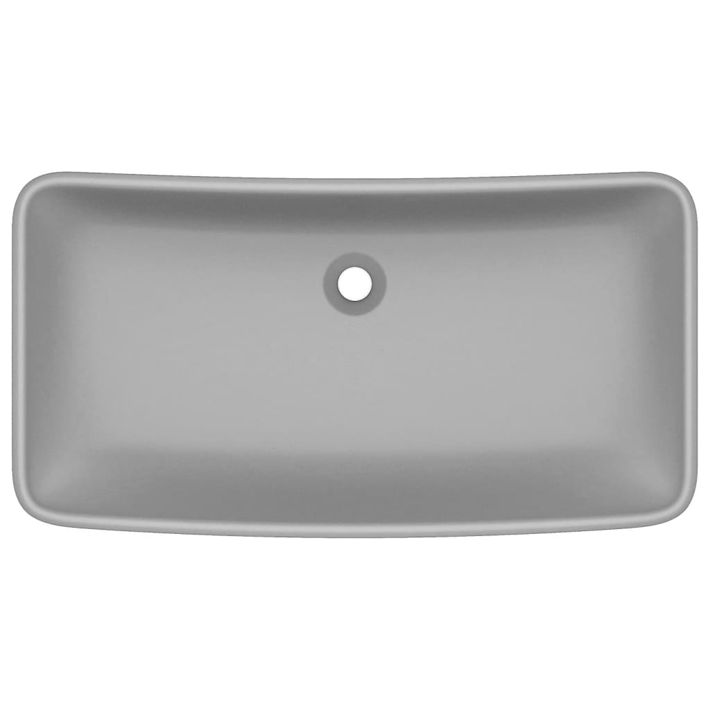 Vidaxl Washbasin Rectangular 71x38 cm Ceramico Matt Grey chiaro