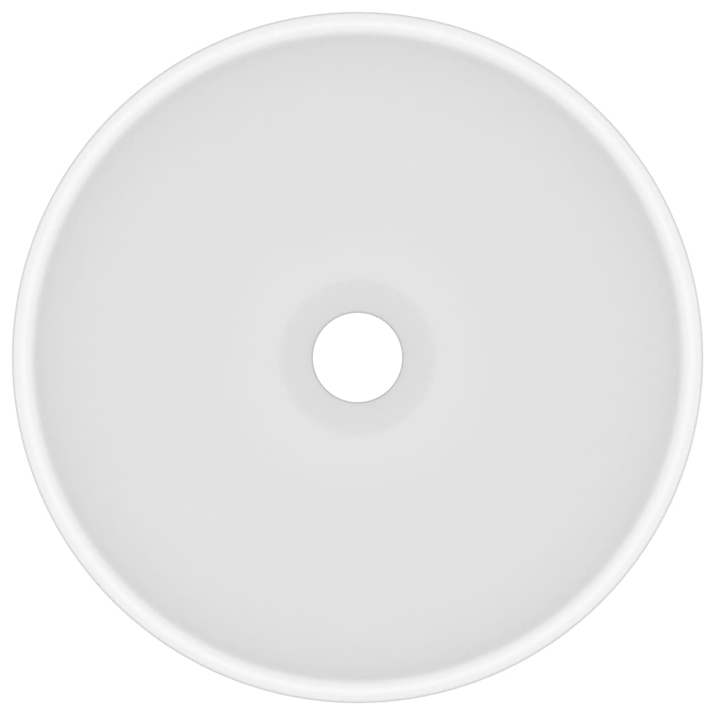 Vidaxl Washbasin Ronda 32.5x14 CM Mat de cerámica White