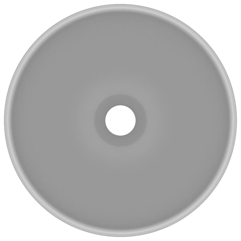 Vidaxl Washbasin Ronda 32.5x14 cm Cerámico mate gris claro