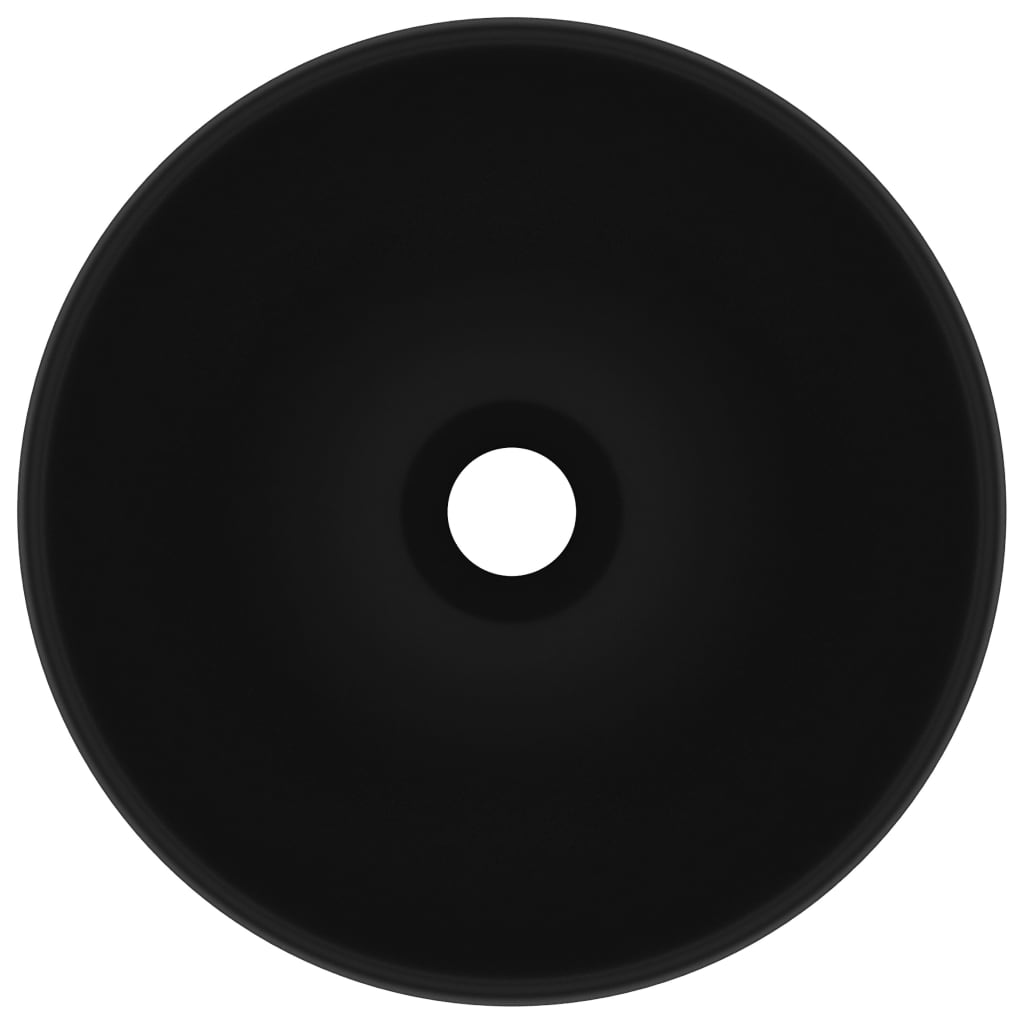 Vidaxl Washbasin intorno a 32,5x14 cm in ceramica opaco nero
