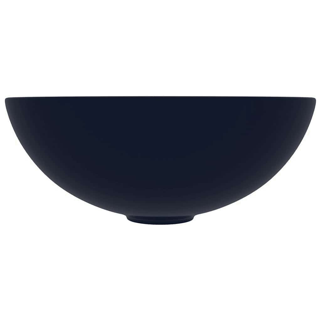Vidaxl Washbasin rotondo in ceramica blu scuro