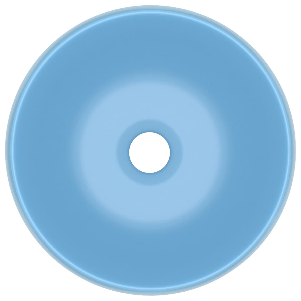 Vidaxl Washbasin Round 40x15 cm Cerámico mate azul claro