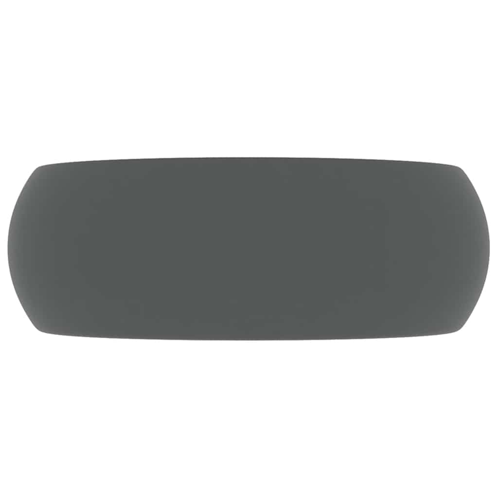 Vidaxl Washbasin Round 40x15 cm Mat de cerámica Gray Dark Grey