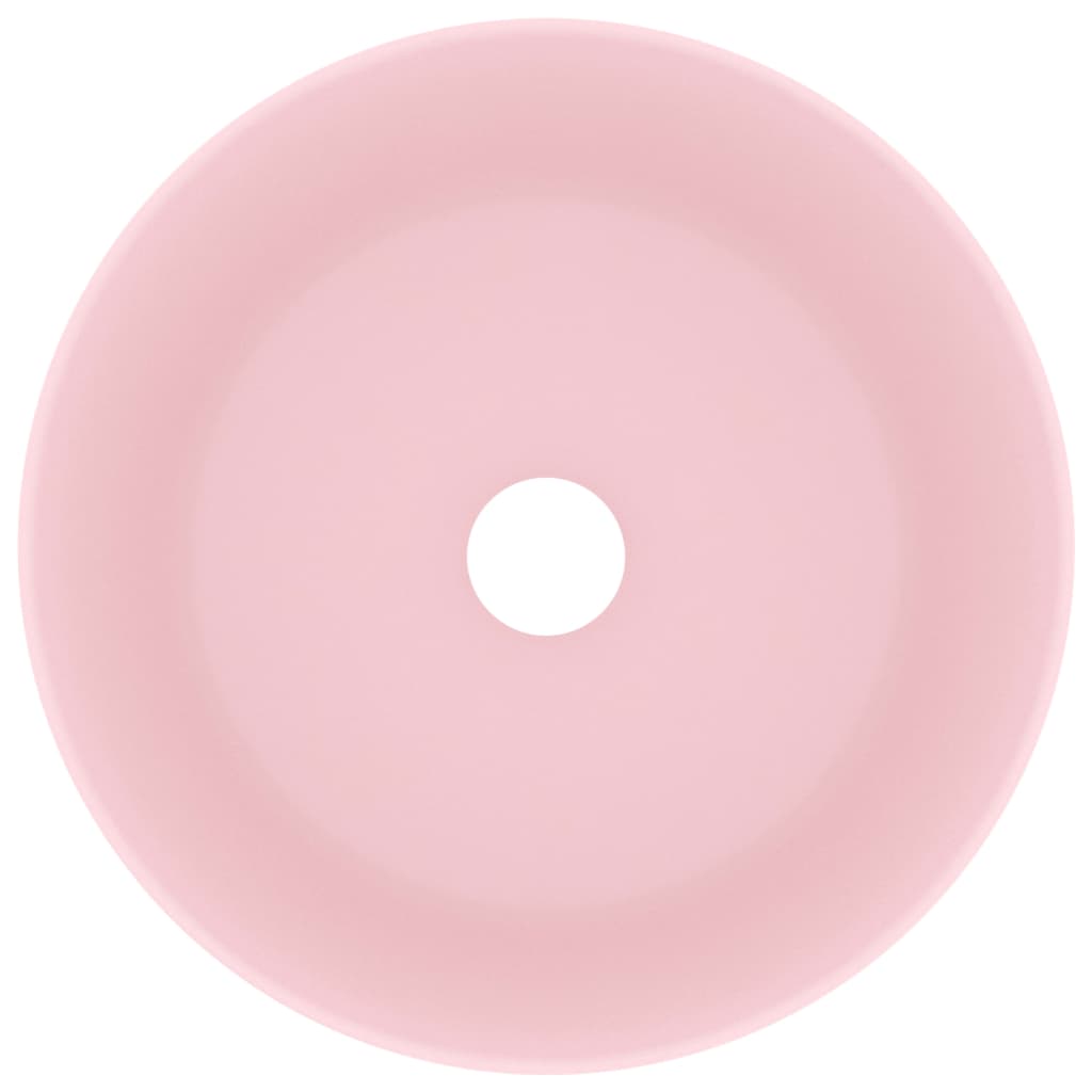 Vidaxl Washbasin Round 40x15 cm Matpown in ceramica