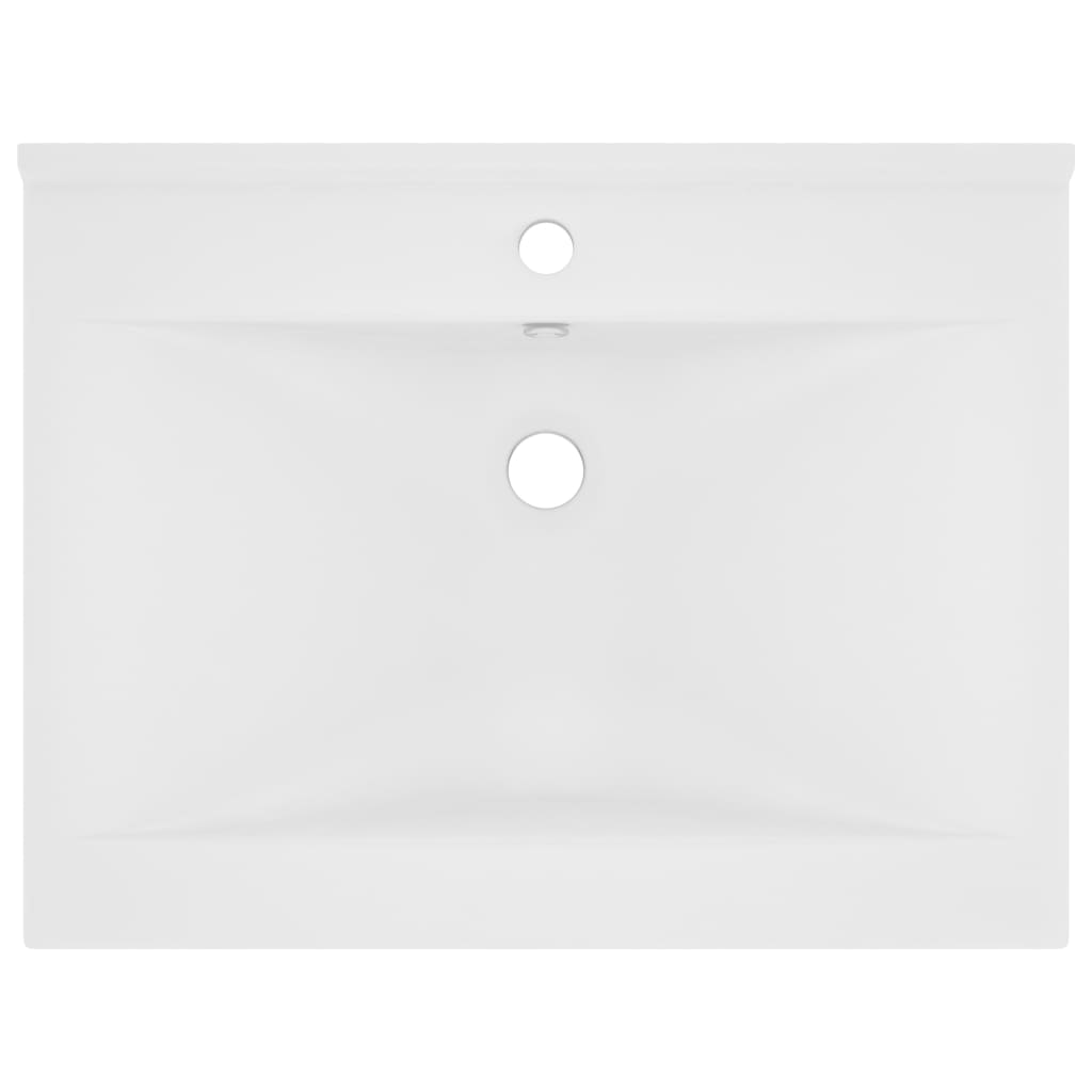 Vidaxl Washbasin con agujero de grifo 60x46 cm Mat de cerámica blanca