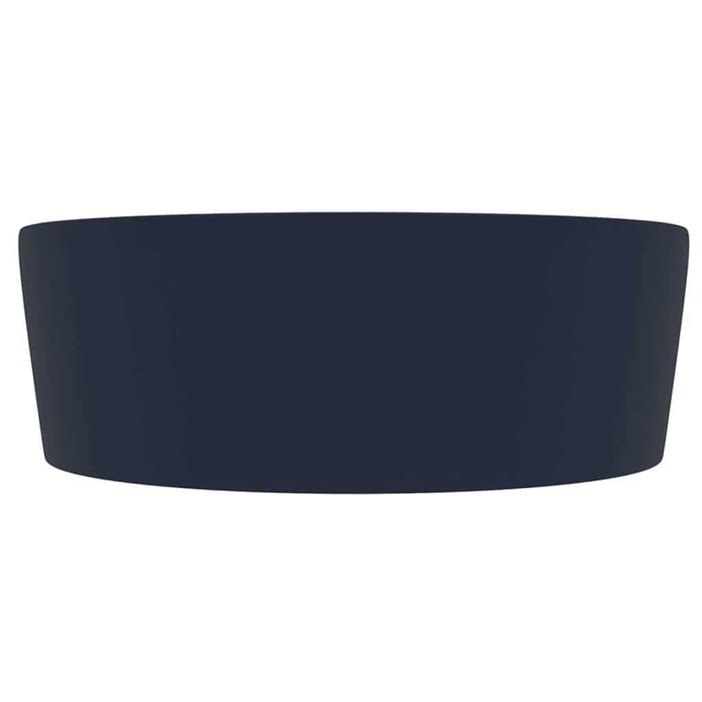 Vidaxl Washbasin con aterrizaje de 36x13 cm de cerámica mate azul oscuro