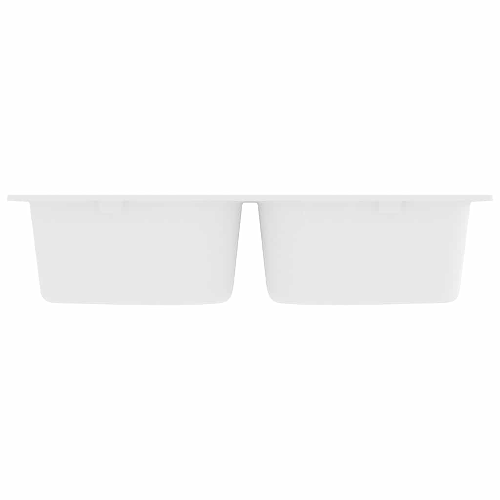 Fregadero de cocina vidaxx blanco 76 x 48 x 30 cm cuarzo y resina