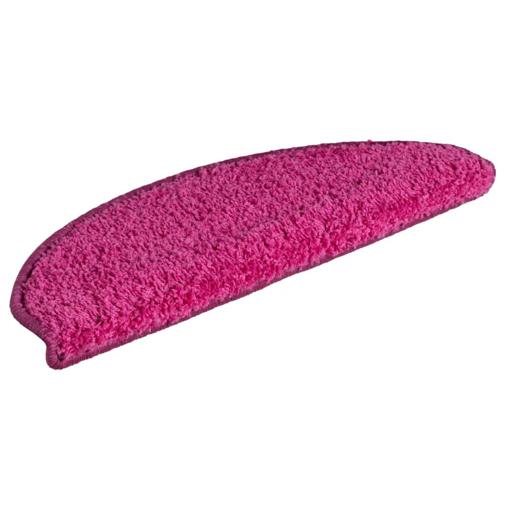 Vidaxl trapmatten 15 st 65x21x4 cm roze halfrond groot