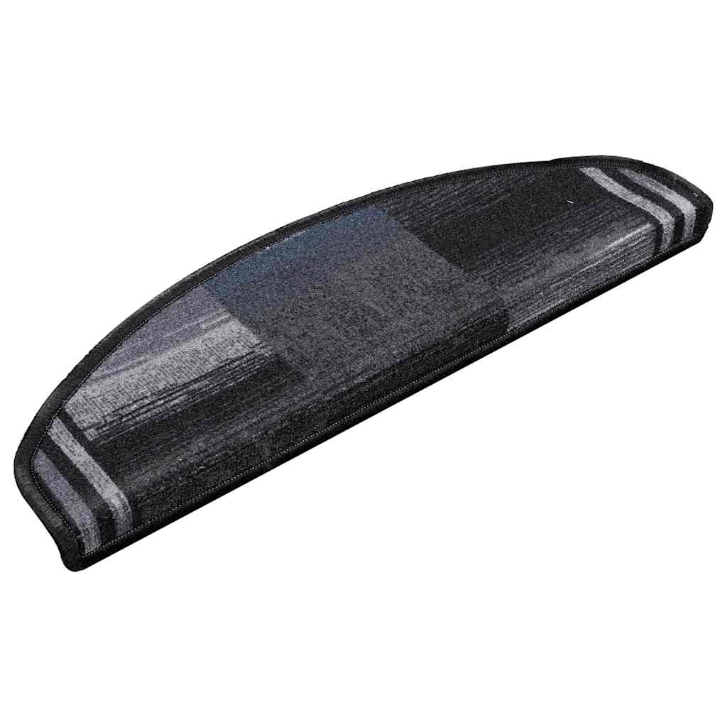 Vidaxl trapmatten zelfklevend 15 st 65x21x4 cm zwart en grijs