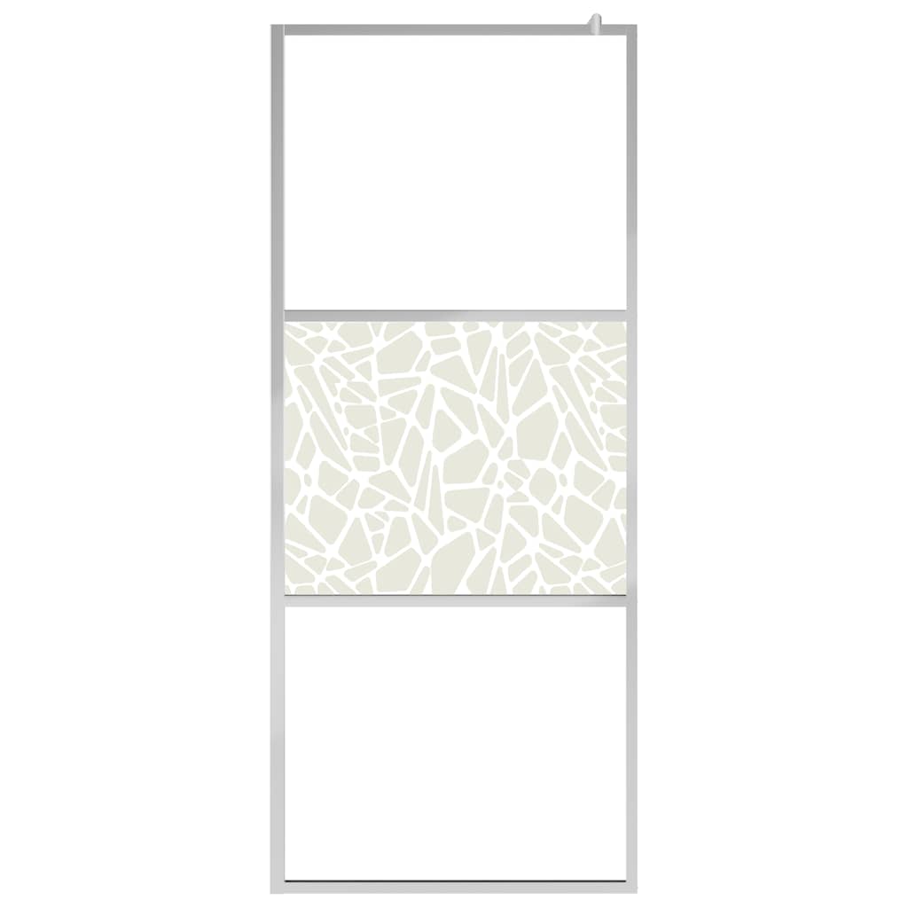 Vidaxl walk-in walk-in wall con motivi in pietra 80x195 cm ESG vetro