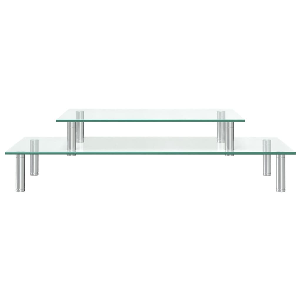 Soporte para monitor vidaxxl cristal transparente de 2 capas