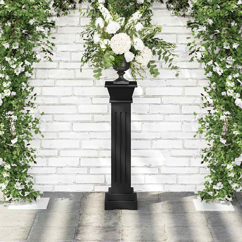 Vidaxl Plant Standard Classic Column Square 17x17x66 CM MDF Negro