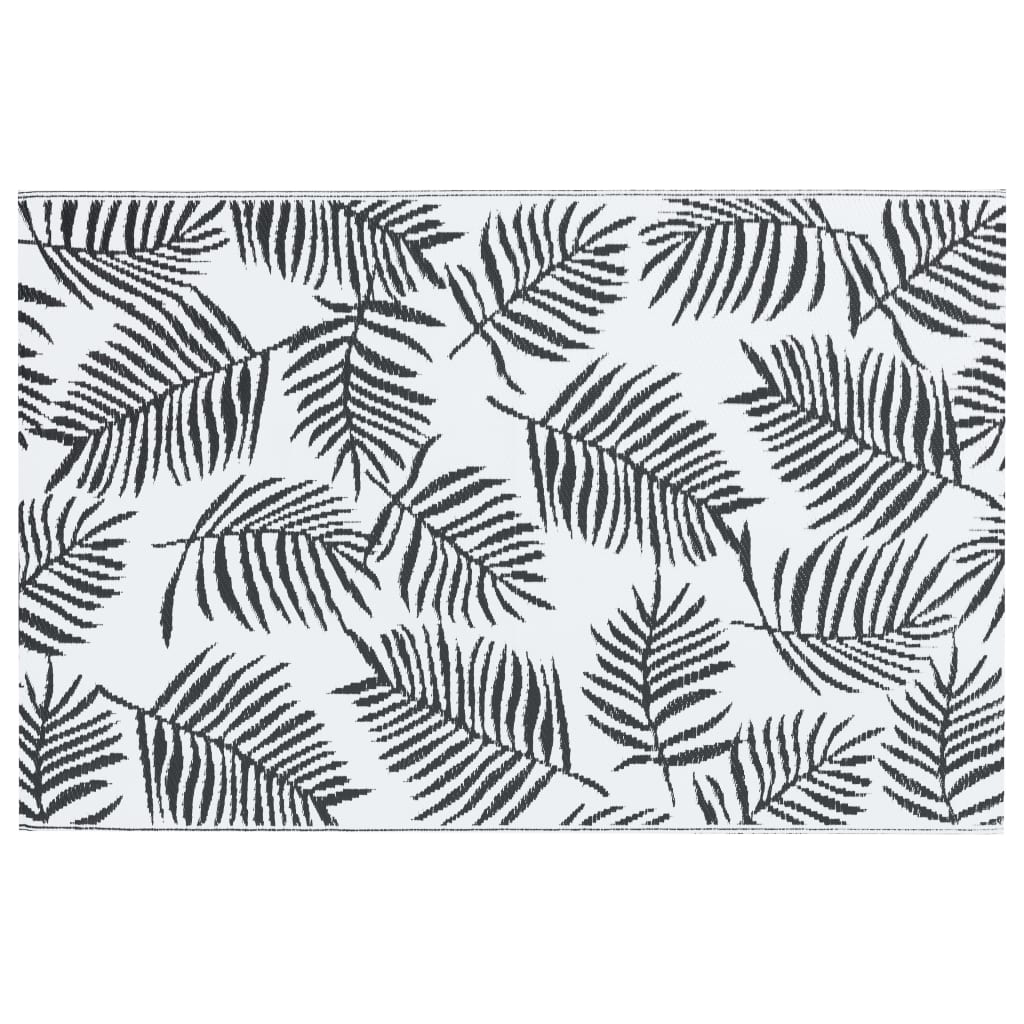Vidaxl Tappeto esterno 80x150 cm PP bianco e nero