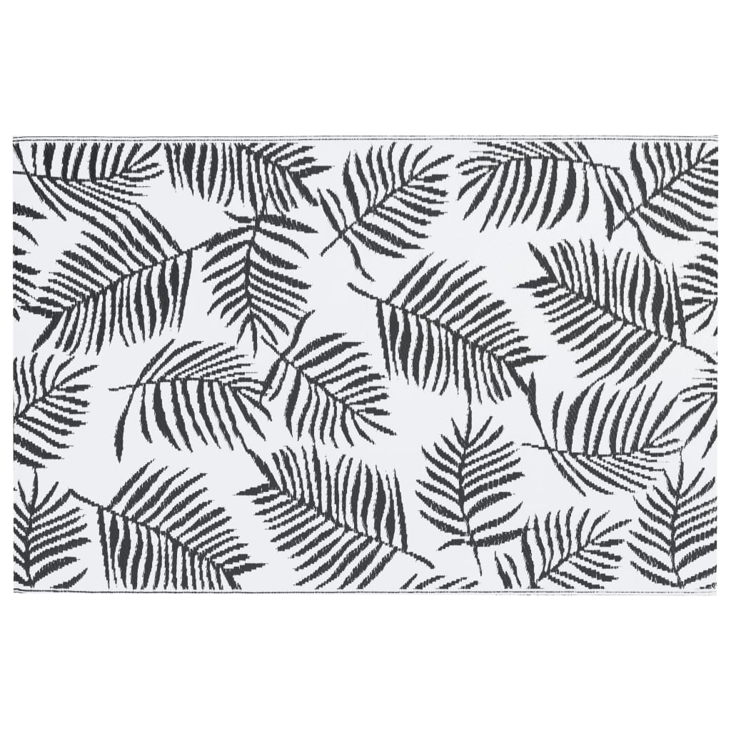 Vidaxl Tappeto esterno 160x230 cm PP bianco e nero