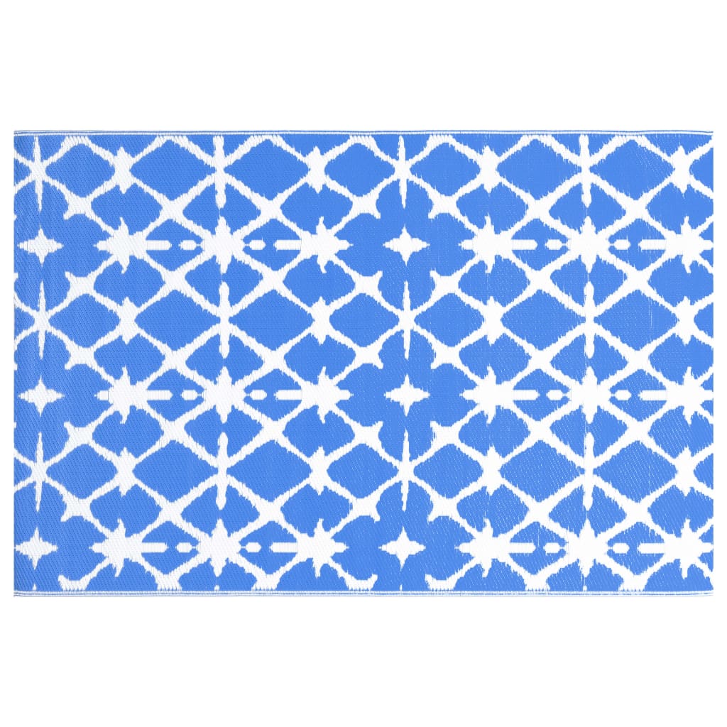 Vidaxl Outside Rug 190x290 cm pp blu e bianco