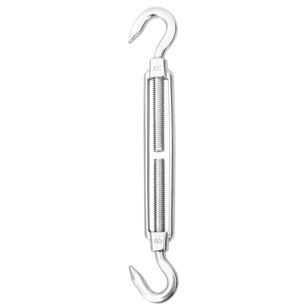 Accesorios de toldo de 9 piezas Vidaxl Conjunto de acero inoxidable