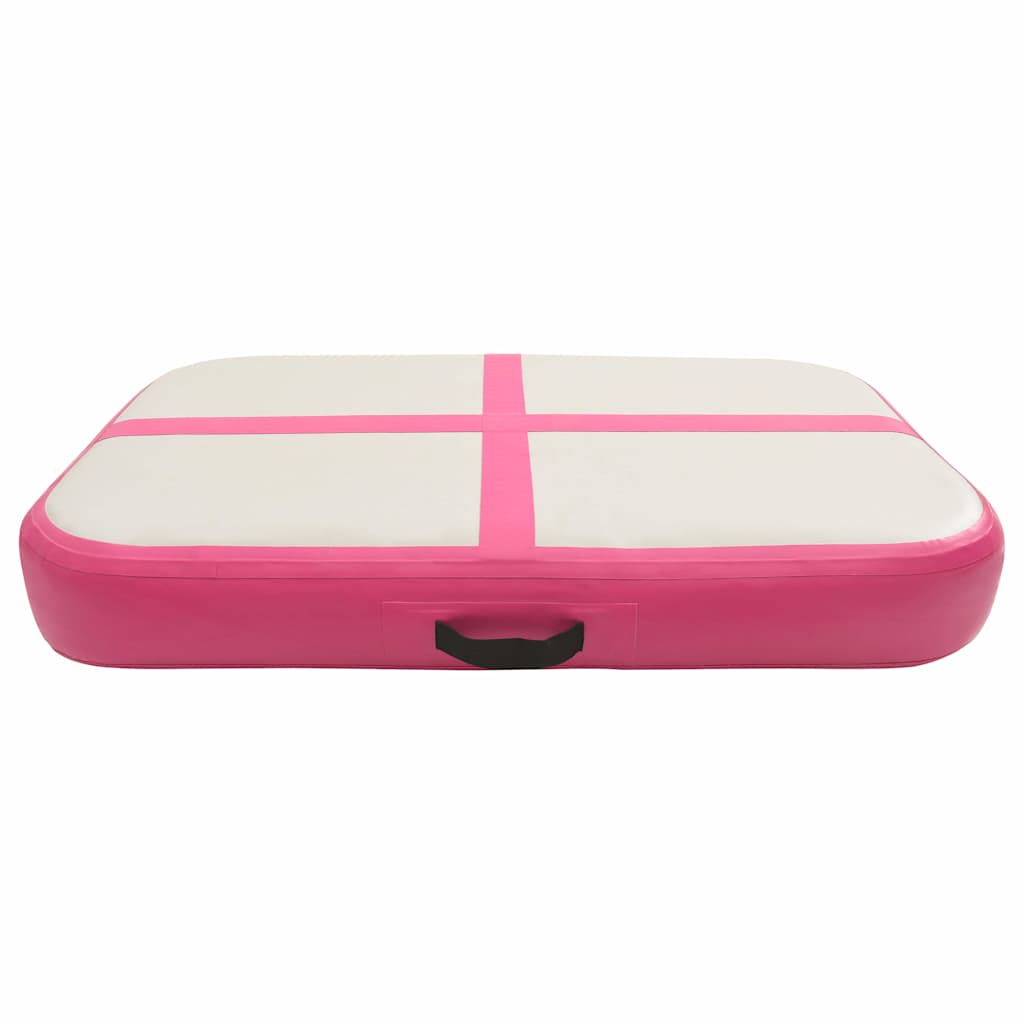Vidaxl Gymnastics Mat con bomba inflable 60x100x20 cm PVC Pink