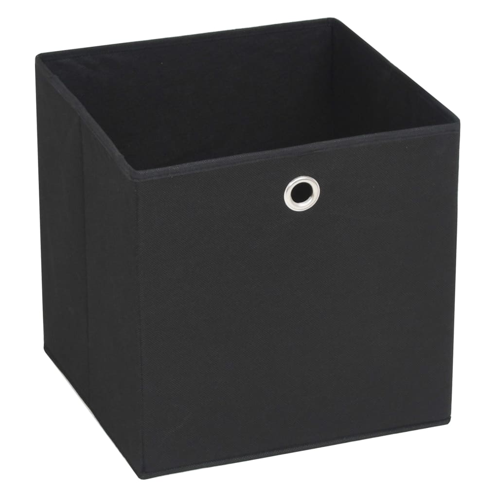 Scatole di archiviazione Vidaxl 4 pezzi 28x28x28 cm tessuto non tessuto nero