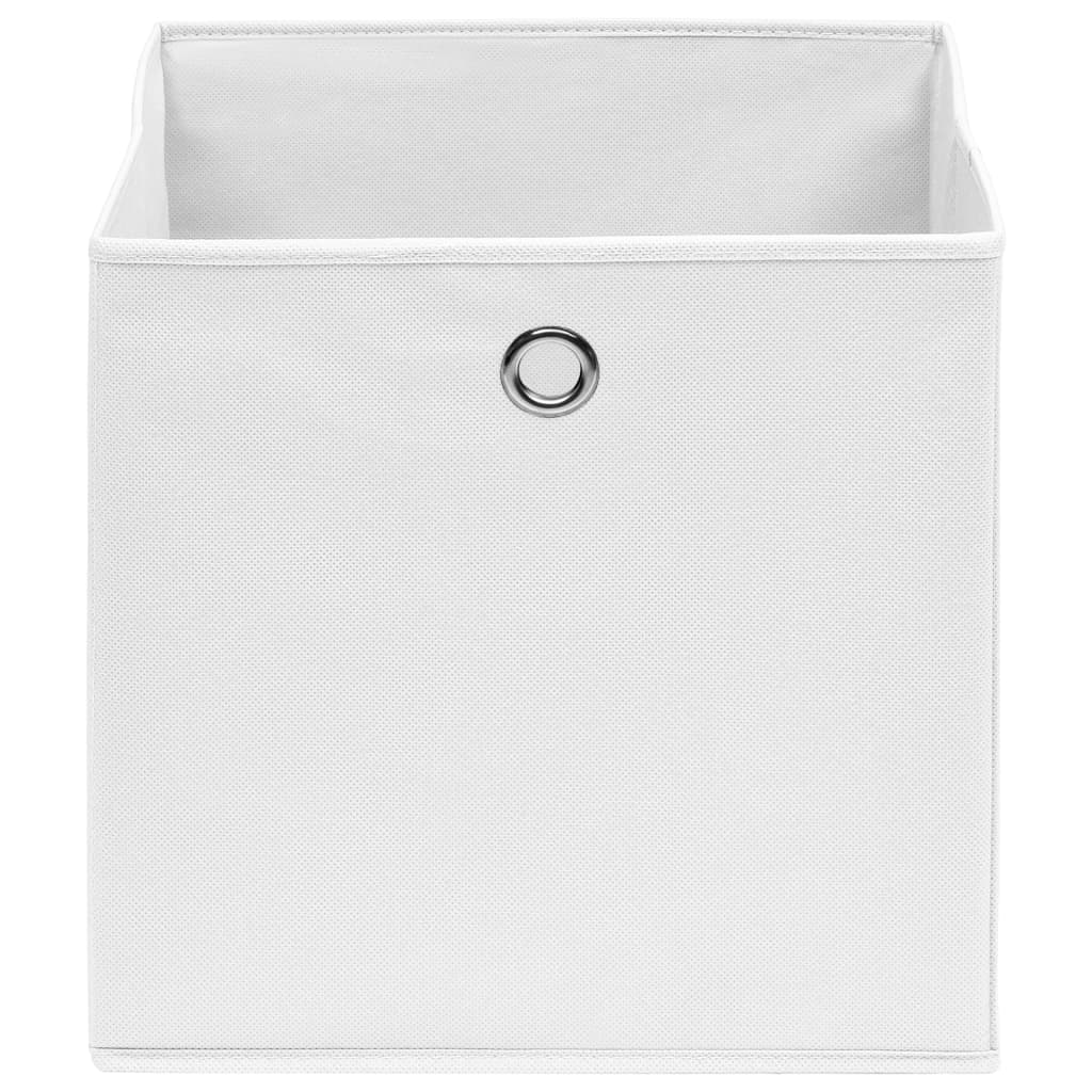 Vidaxl opbergboxen 10 st 28x28x28 cm nonwoven stof wit