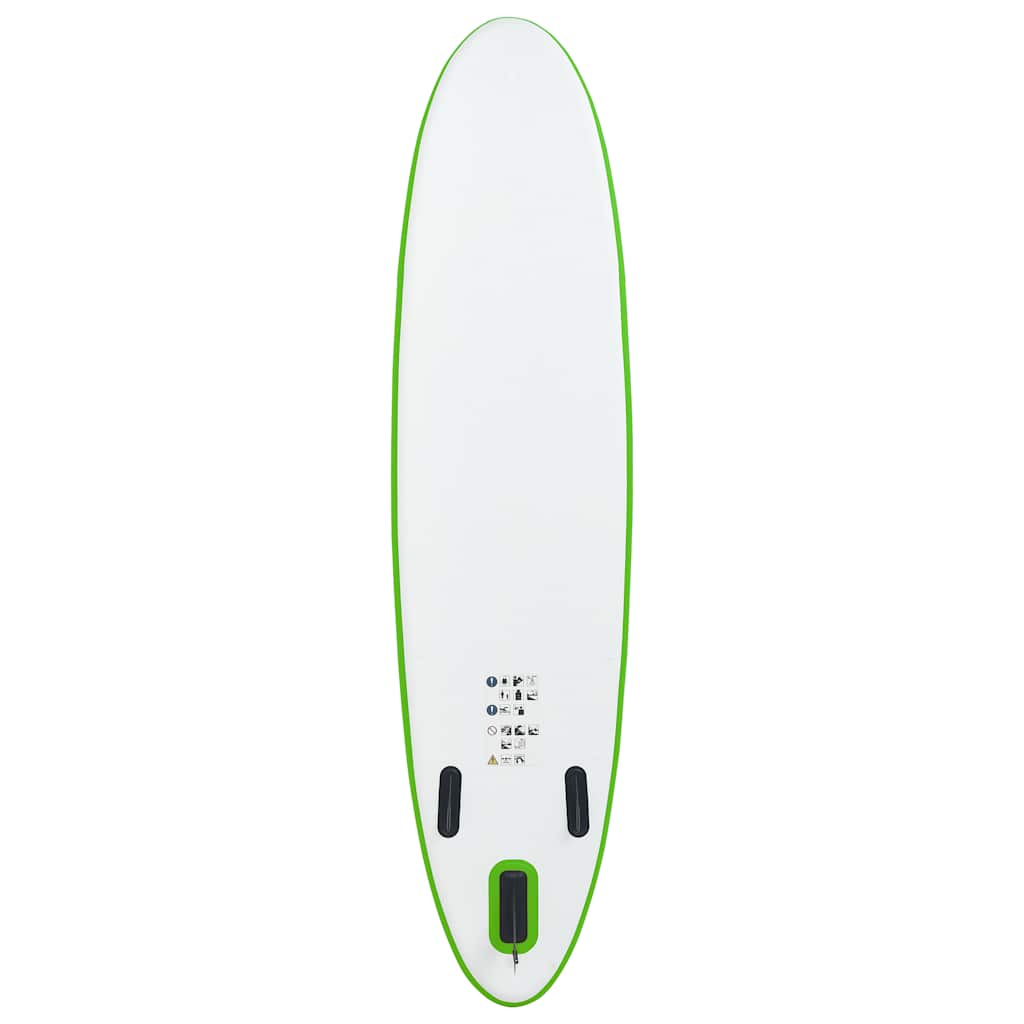Vidaxl Stand Up Paddleboard Set Inflable Green and White