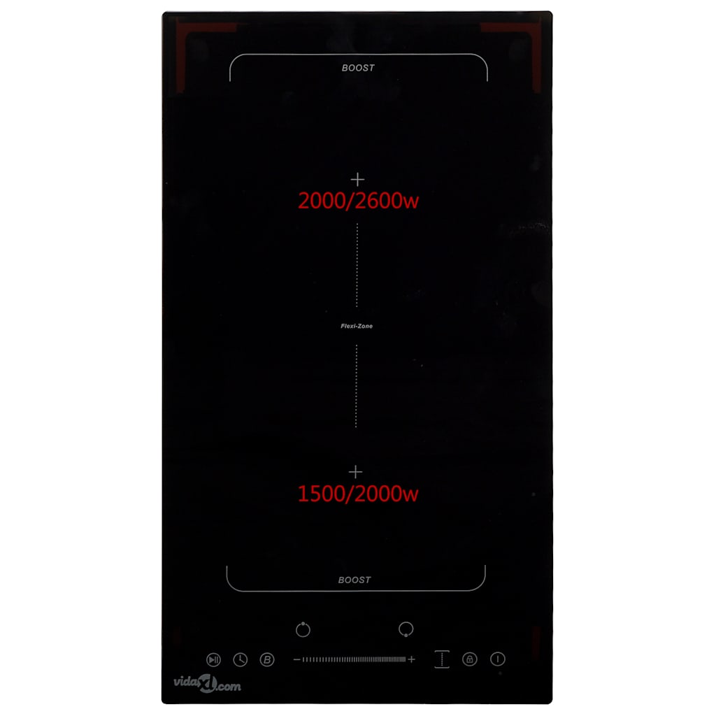 Vidaxl inductiekookplaat flexizone 2 kookzones aanraakbediening 3500 w